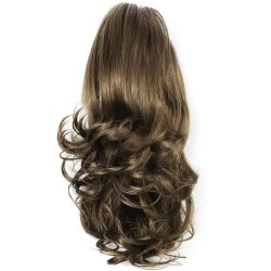 Extensie de par coada in valuri cu cleste 40 cm Saten Nisipiu Cod JL 6911-18B#